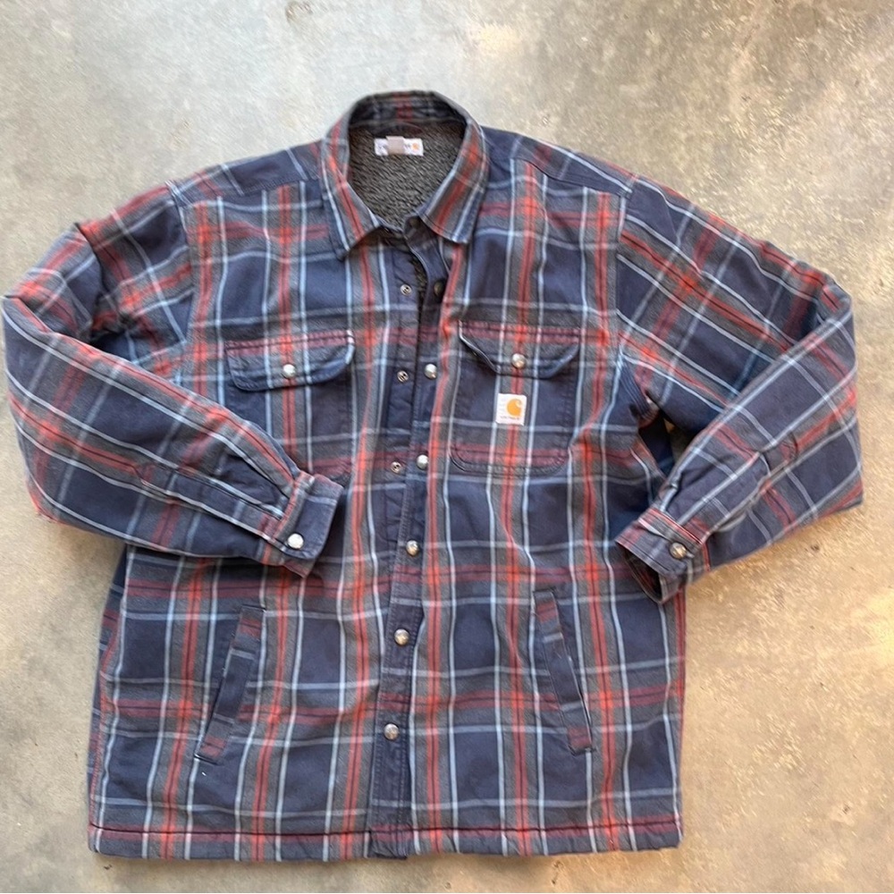 Carhartt Plaid Sherpa lined Jacket